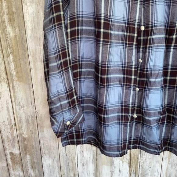 J. Jill Blue Plaid Button Down - Picture 3 of 6